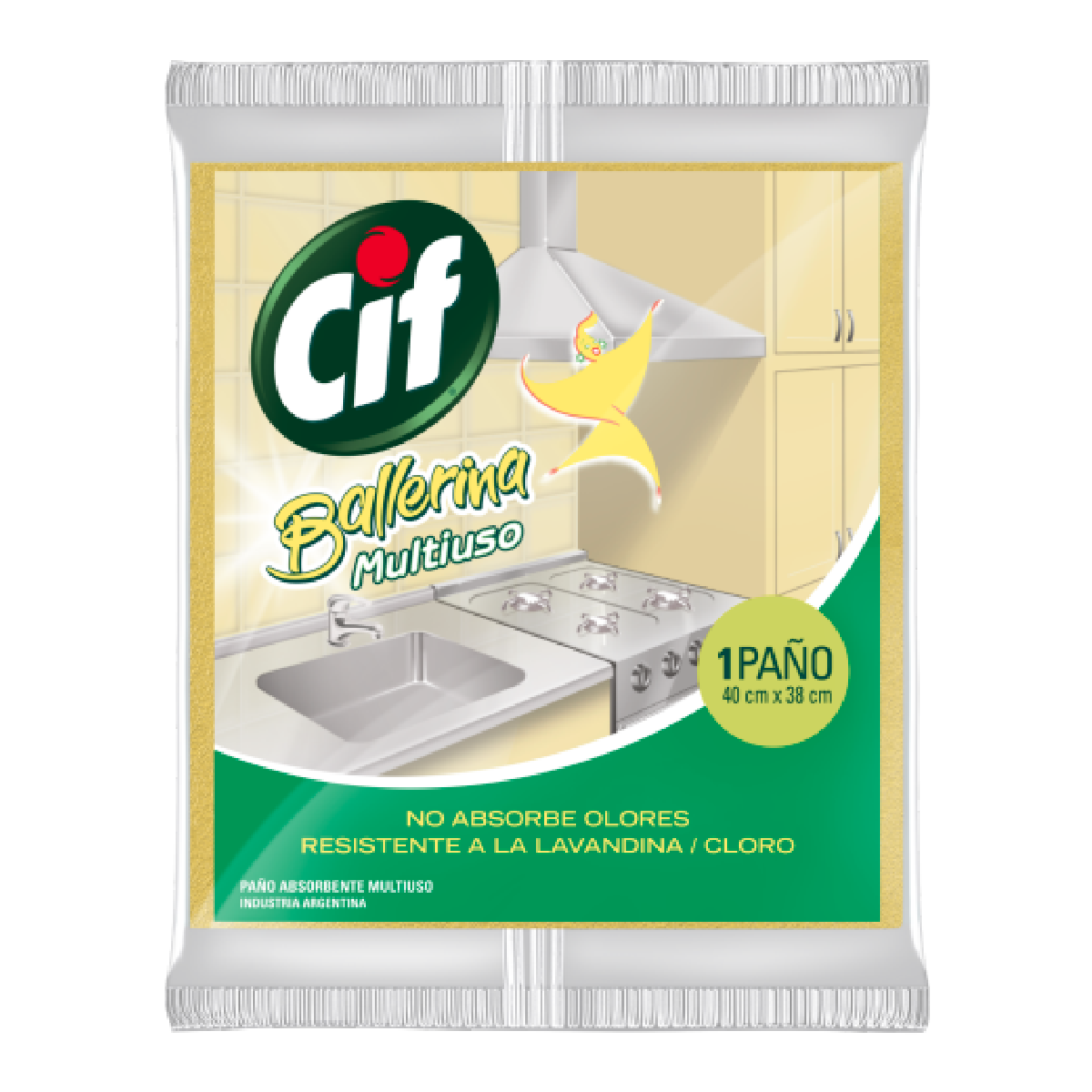 Cif Ballerina Paño Absorbente Multiuso 1 UN
