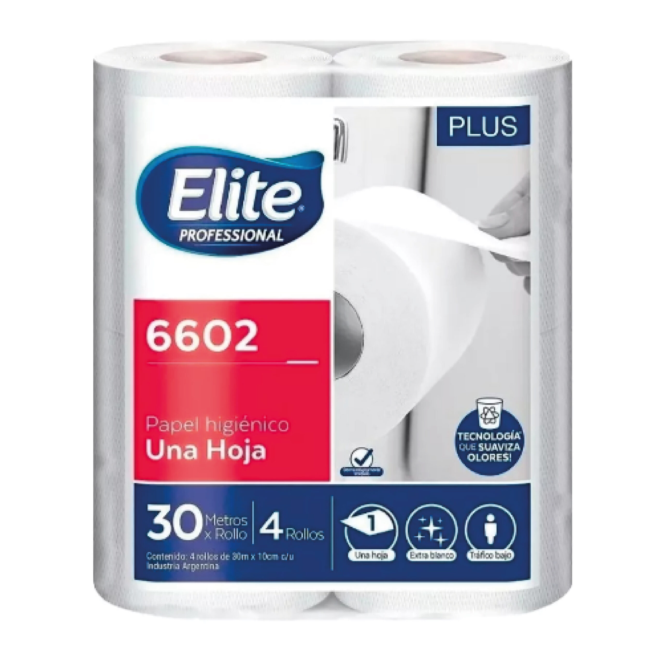 Papel Higienico Elite Plus S/H 30 Mts. X 4 Un (6602)