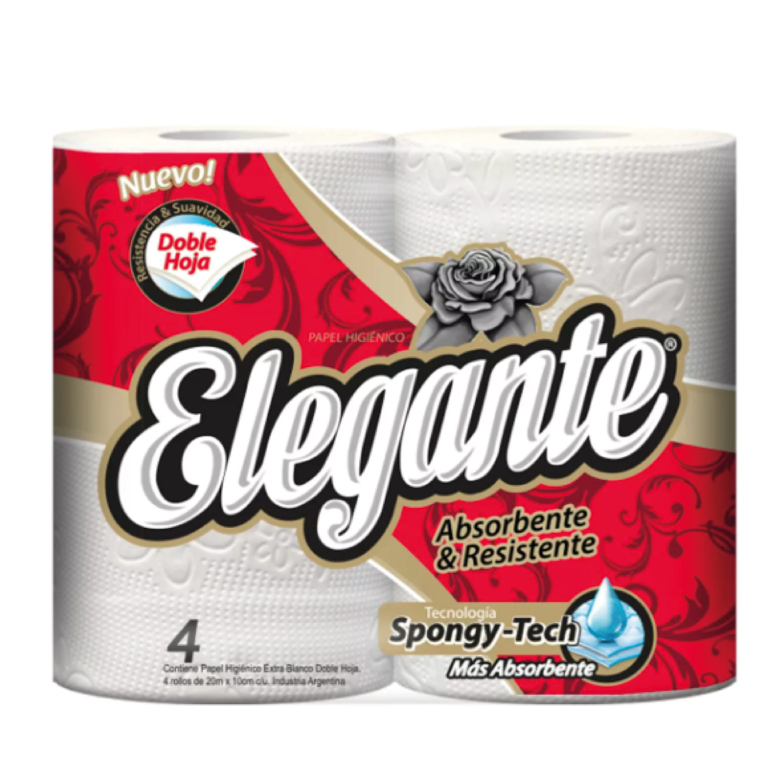 Papel Higienico Elegante Doble Hoja 20 Metros X 4 Rollos