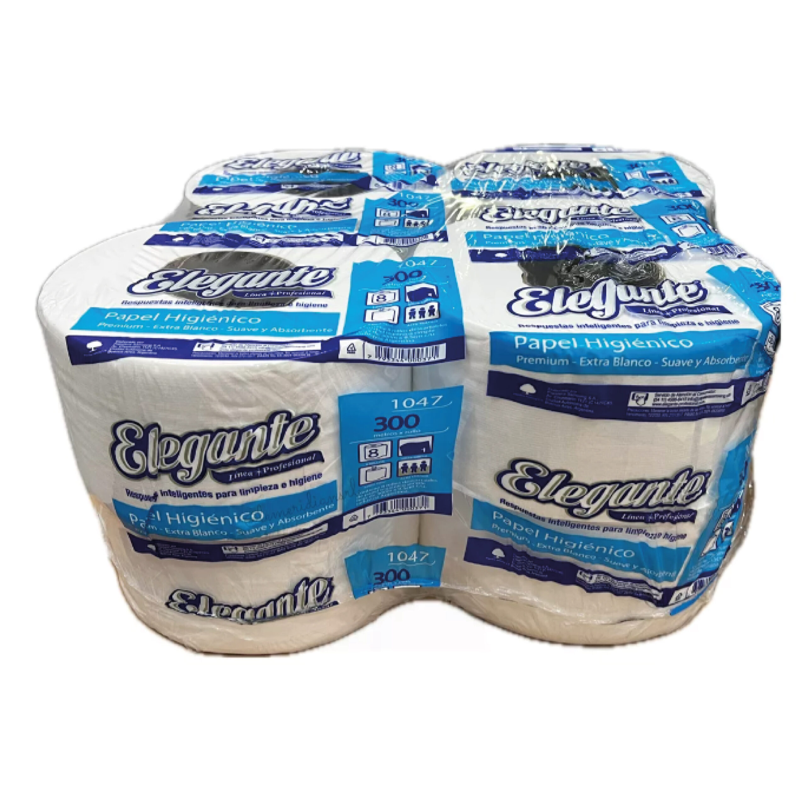 Papel Higiénico Elegante Cono Grande 300mt X 8 Un (cód 1047)