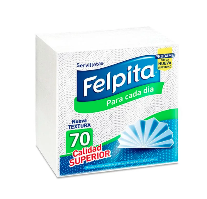 Servilletas Blancas X 70 Unidades Felpita