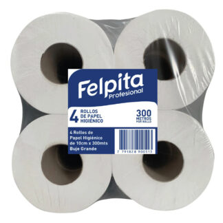 Papel Higiénico Felpita 4 un x 300 Mts Cono Grande