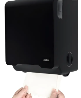 Dispenser Para Toalla En Rollo Con Autocorte Negro Felpita