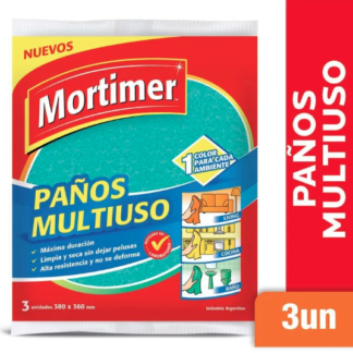Paño Multiuso Mortimer Multi Colores 3 unidades