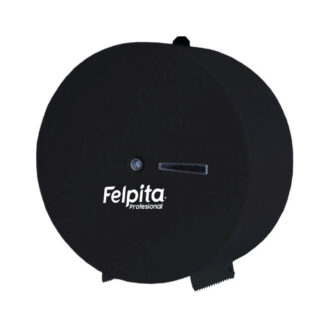 Dispenser Chapa Papel Higienico Rollo Jumbo 500 mts Manual Felpita Color Negro